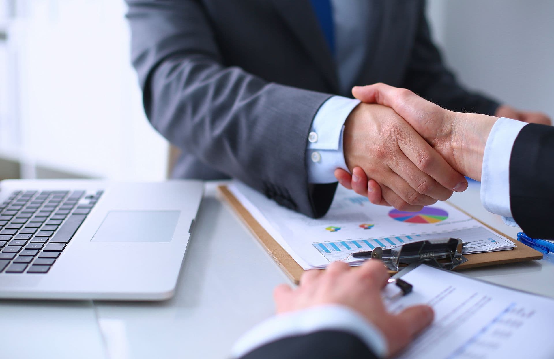 Business people shaking hands