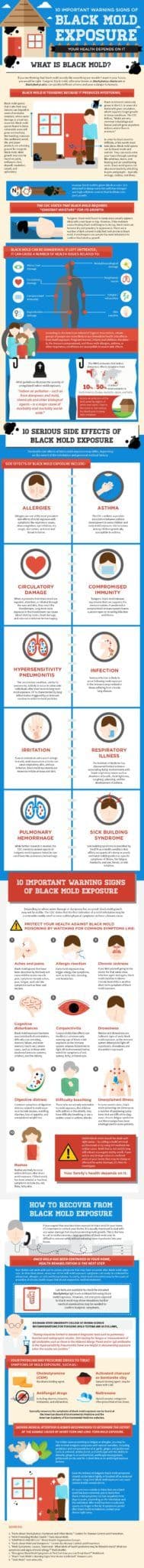 Black Mold Exposure Warning Signs!