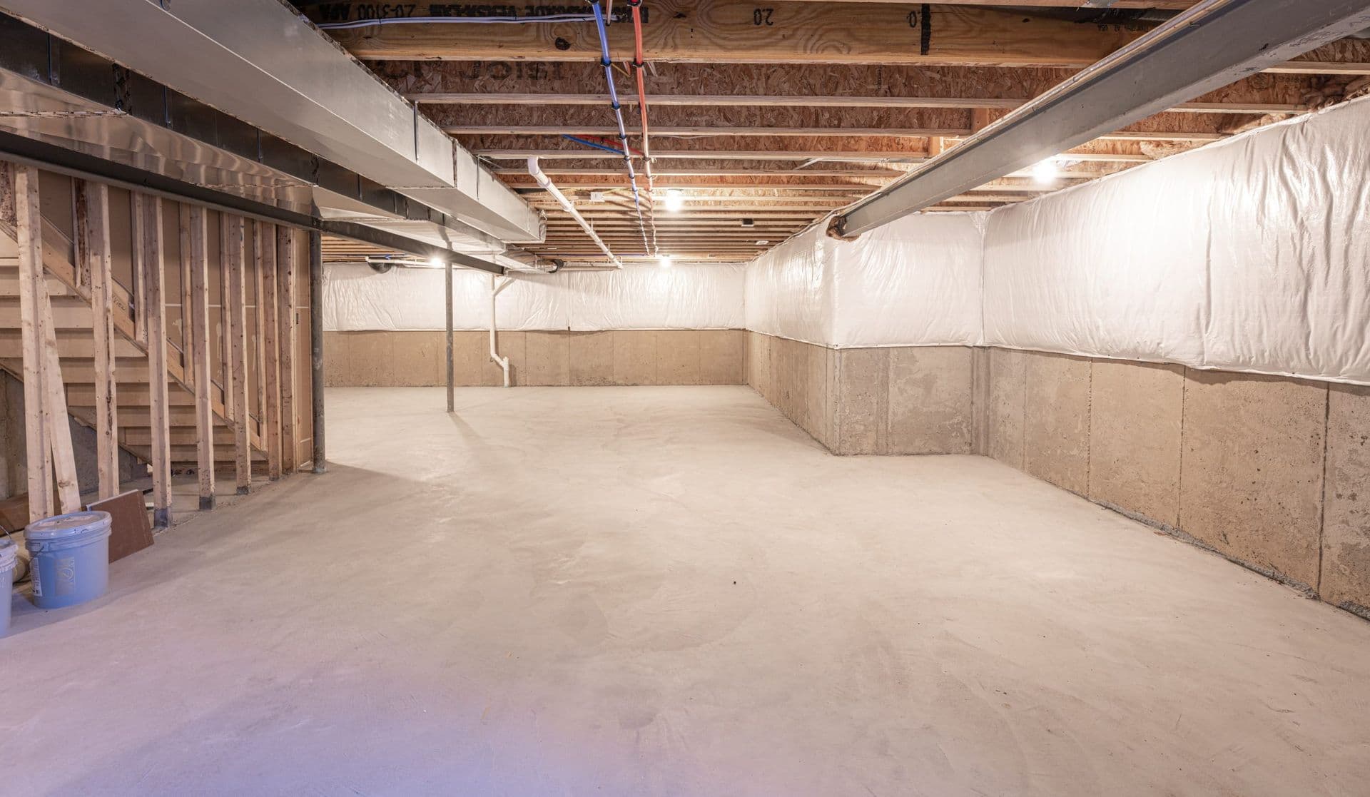 New basement has been insulated and waterproofed
